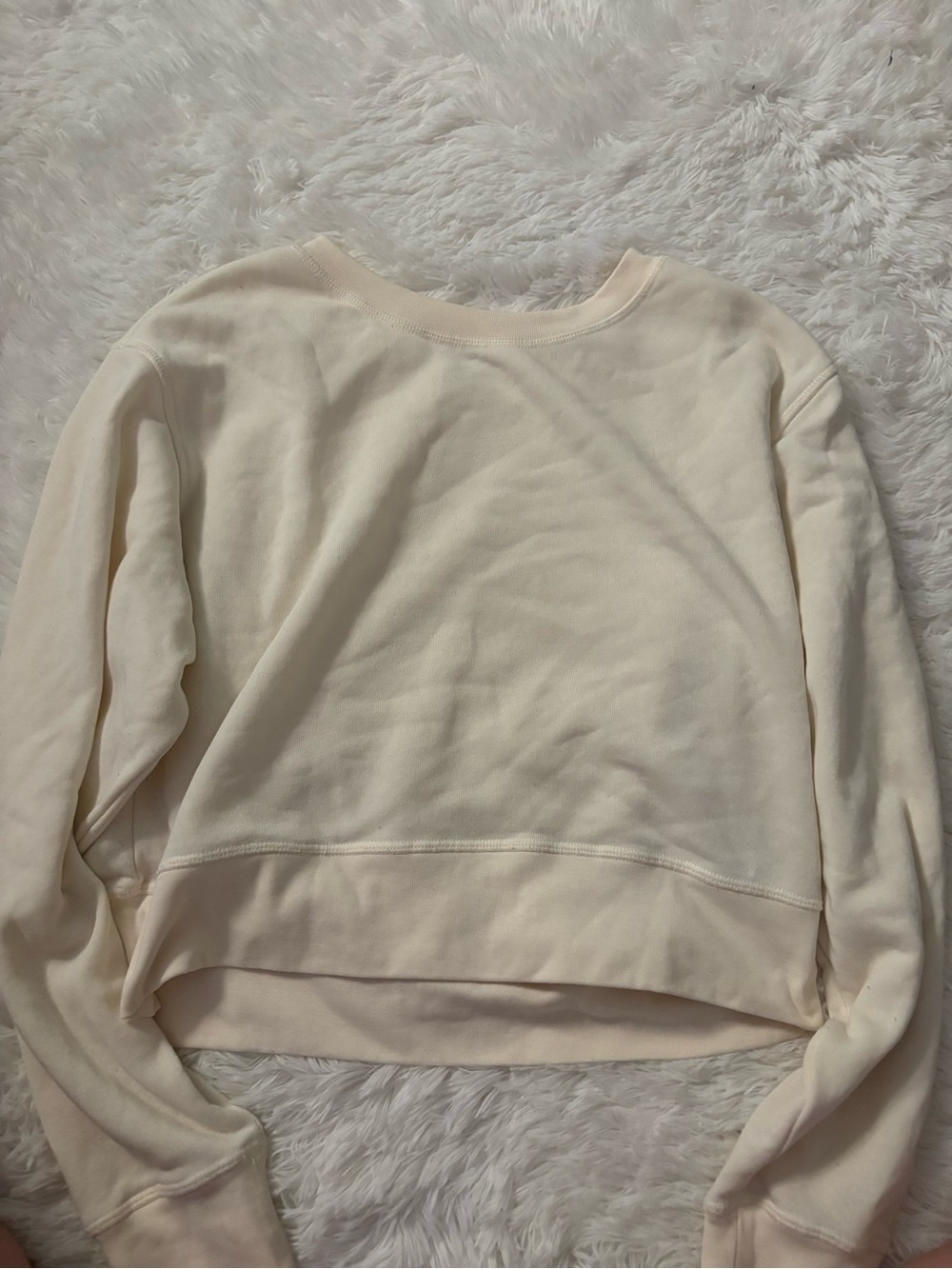 Carly Jean Los Angeles Soft Cream Crewneck Sweatshirt